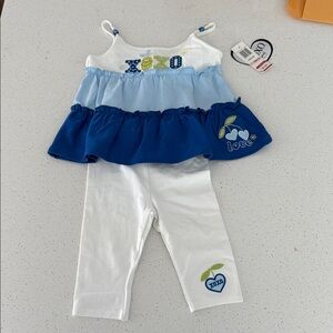 XOXO Blue and White Kids Matching Set